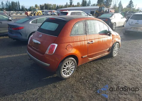 2012 Fiat 500C Lounge из США, поврежденный, VIN 3C3CFFER6CT109189